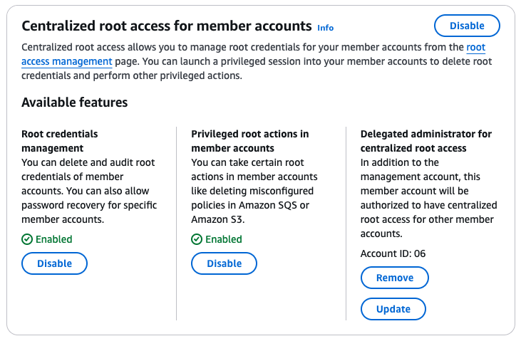Root Access Management résultat
